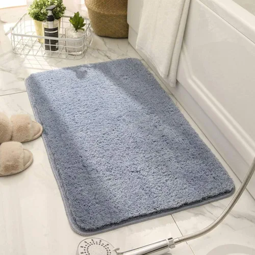 Miniatura 3 de Alfombra de baño antideslizante absorbente gruesa y suave de microfibra para el baño, alfombra de felpa acogedora, lavable a máquina, alfombra