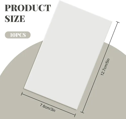 Miniatura 2 de Frienda Placa de pared de goma autoadhesiva de 5 x 3 pulgadas, placa de pared en blanco sin tornillos, cubierta de orificio de parche decorativa