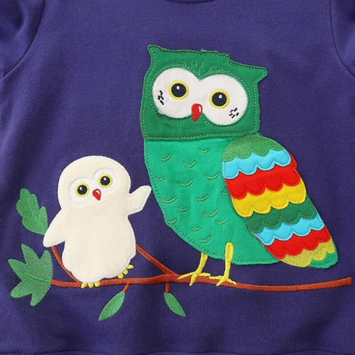 Miniatura 45 de Sudaderas para niñas pequeñas, cuello redondo, sin botones, de manga larga, para invierno, casual, ropa 2T-7T, Dinosaurio