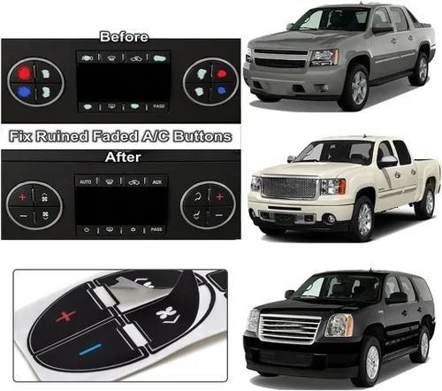 Miniatura 4 de Kit de reparación de botones de CA para salpicadero, compatible con Chevy, mejor para fijar botones de control de aire acondicionado desteñidos