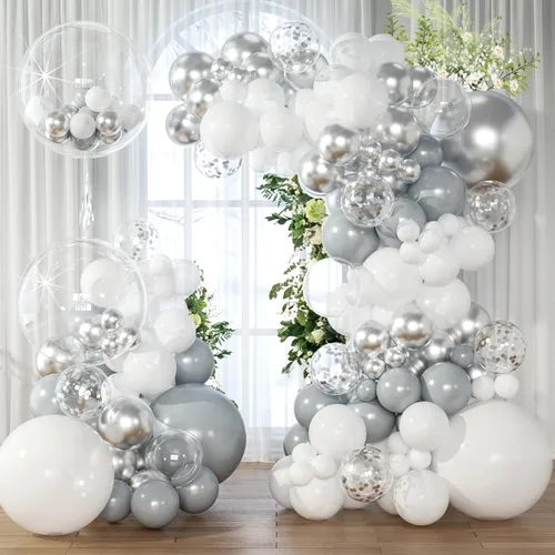 Miniatura 16 de KARLURE Kit de arco de globos negros y dorados, globos de confeti negro y dorado para decoraciones de graduación 2026, graduación, graduación