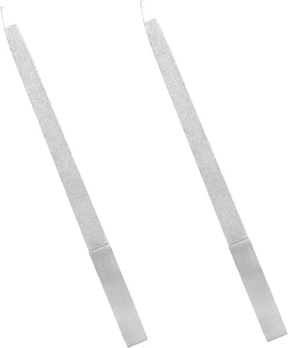 Miniatura 6 de Lima de uñas de polvo de diamante, lima de acero inoxidable para uñas, 2 unidades de 6 pulgadas