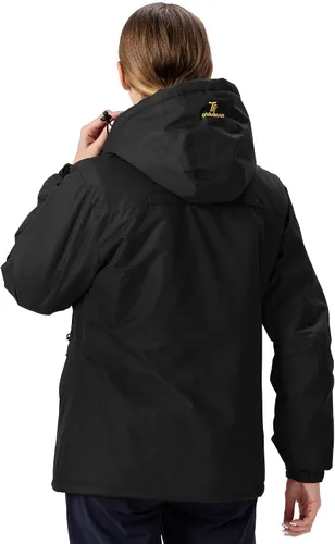 Miniatura 3 de Rdruko Chaqueta de esquí impermeable para mujer, resistente al viento, para snowboard, trabajo, para uso en invierno