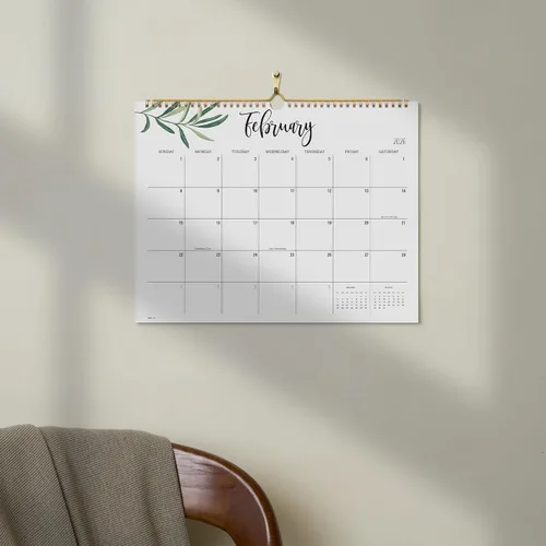 Miniatura 2 de Cabbrix Calendario de pared 2026, calendario mensual de 18 días desde enero de 2026 a junio de 2027, planificador de educación en casa para familia