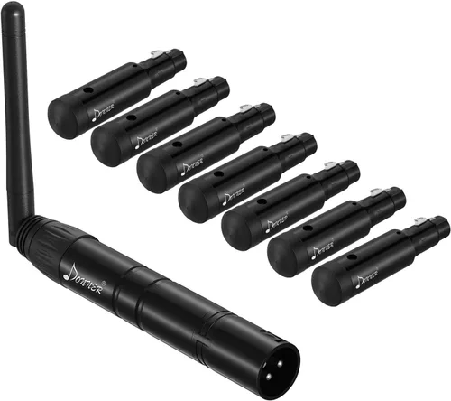 Miniatura 9 de Donner Receptor transmisor inalámbrico DMX512 DJ 2.4G DMX Controlador inalámbrico 5 receptores con batería incorporada y cúpula de luz y 1