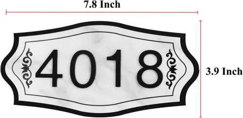 Miniatura 3 de GREUS Letrero personalizado con número de casa, placa de dirección personalizada, pizarra para interiores y exteriores, letreros decorativos
