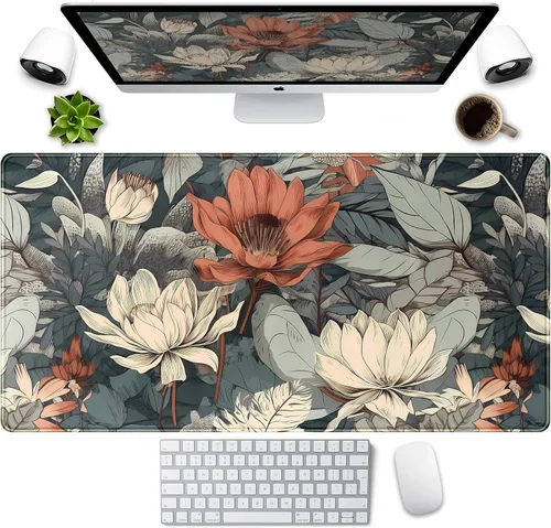 Miniatura 11 de Alfombrilla de escritorio Anime Kawaii Mousepad Linda Japonesa Alfombrilla de mouse grande para juegos XXL, Alfombrilla de teclado de laptop Azul