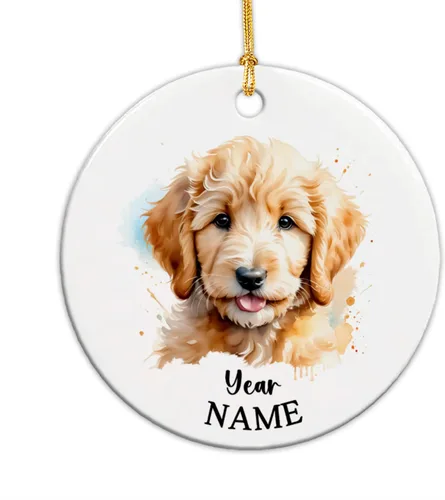 Miniatura 15 de Adorno de Navidad personalizado para perro Airedale, adorno de cerámica para hombres y mujeres, adornos de cerámica personalizados para perros