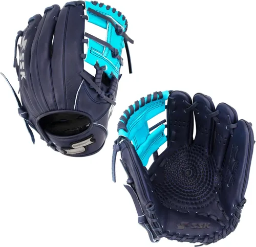 Miniatura 32 de SSK Z5 Craftsman Guante de béisbol para infield – 11.25” - 11.5” - 11.75” - 12” – Lanzamiento con mano derecha y izquierda Rojo/Verde Kelly/Blanco