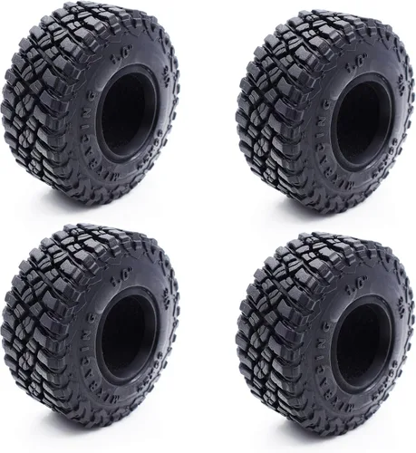 1.0 Neumáticos adhesivos de goma de 2.165 in x 0.866 in con insertos de espuma para 1/18 TRX4M Ford Bronco/Land Rover Defender/Axial 1/24 SCX24