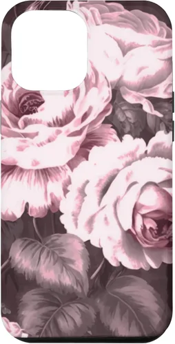 Miniatura 25 de iPhone 16 Vintage Classic Rose Flower Pattern in Pink Case