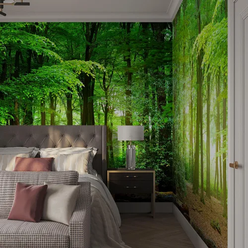 Miniatura 226 de SIGNFORD - Papel tapiz de diseño de bosque, removible para dormitorio o sala de estar, 100 x 144 pulgadas Bosque1-1911-m17