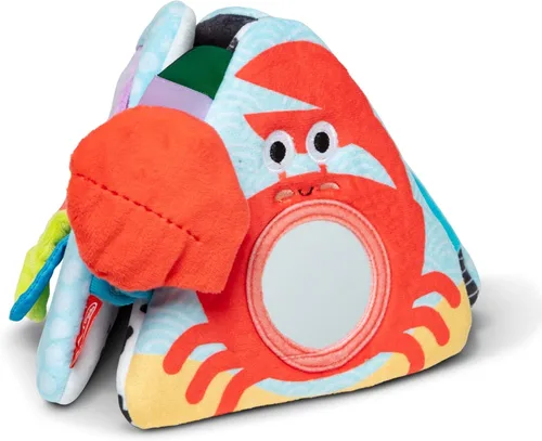 Melissa & Doug Ocean Tummy Time Triangle - Juguete para bebé, suave juguete sensorial con texturas, espejo, para recién nacidos a partir de 6 meses