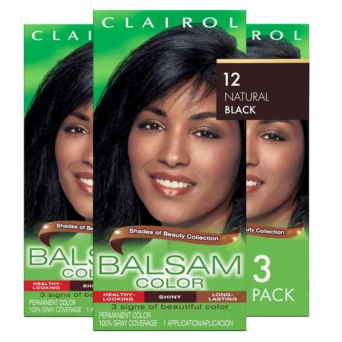 Miniatura 11 de Clairol Balsam - Tinte permanente para el cabello, color negro 618, paquete de 1 unidad 618 negro