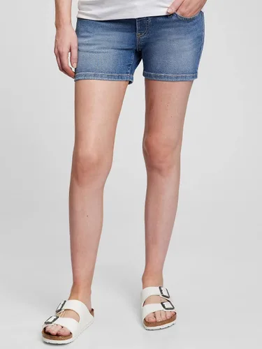 Miniatura 4 de GAP Women's Maternity True Waistband Full Panel 4" Denim Shorts