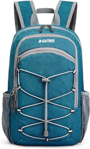 G4Free Mochila pequeña de senderismo de 12 L/20 L, con RFID, compacta, multiusos, para hombres y mujeres, camping, caminata, viaje, azul pavo real,