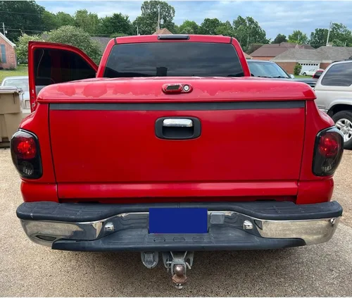 Miniatura 3 de Kojem Par de luces traseras compatibles con Chevy Silverado 1999-2004 y GMC Sierra Stepside, lámpara de freno trasera, carcasa negra, lente ahumada