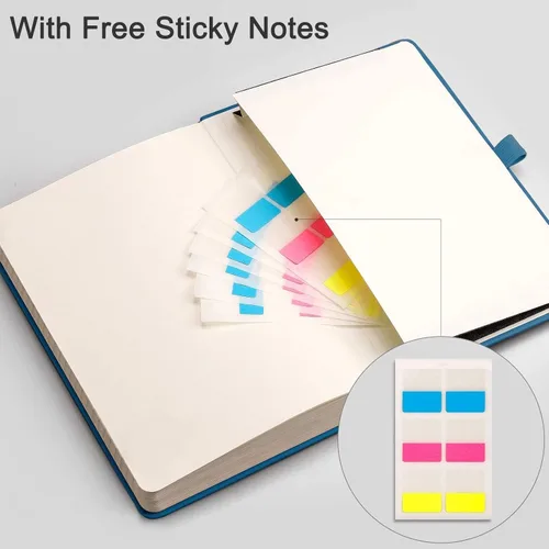 Miniatura 6 de EMSHOI - Cuaderno rayado para la universidad, 256 páginas numeradas tamaño A5, papel grueso de 3.54 oz/y², 16 páginas perforadas, tapa dura de piel