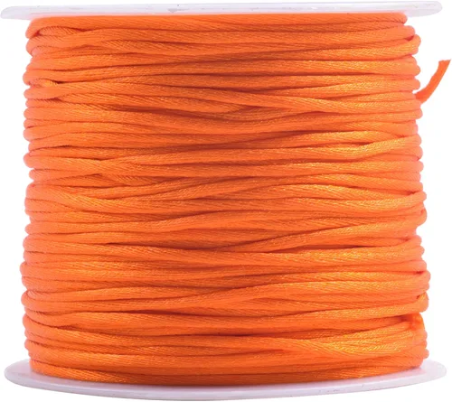 Miniatura 126 de KONMAY 80 Yardas 1.0mm Cordón Rattail de Nylon Satén Seda Trim Hilo para Cuentas para Nudos Chinos, Kumihimo, Trabajo con Cuentas, Macramé, 2-Azul