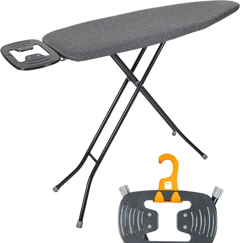 Miniatura 15 de Tabla de planchar, tabla de planchar compacta y ahorradora de espacio con cubierta extra gruesa de 3 capas, altura ajustable, fácil almacenamiento