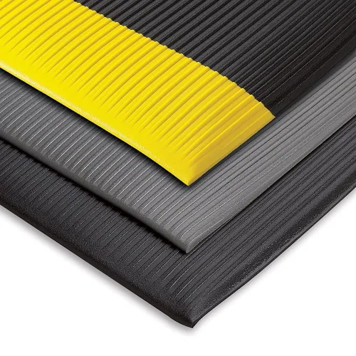 Miniatura 8 de NoTrax 406 Razorback™ Esterilla Antifatiga acanalada, 2' X 3' Negro/Amarillo