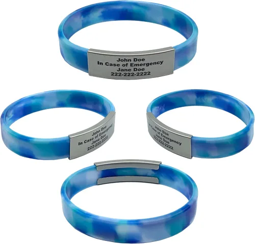 Miniatura 43 de Pulsera de identificación médica personalizada - Pulsera de seguridad para personas mayores grabada personalizada - Alerta de Alzheimer