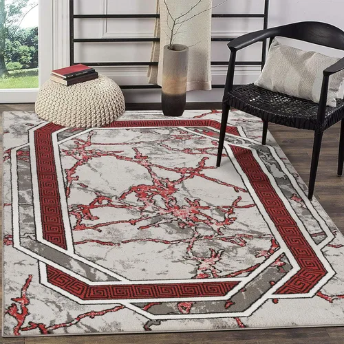 Miniatura 9 de Glory Rugs Alfombra moderna de 2x7, color marrón, beige, negro y crema, con textura de mármol, alfombra suave contemporánea para piso, con textura