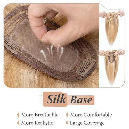 Miniatura 4 de Benehair 150% seda hecha a mano densidad base 100% Remy cabello humano para mujeres con flequillo clip en piezas de cabello con clip con ligera Gris