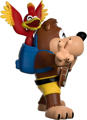 Miniatura 5 de Youtooz Figura de vinilo de Banjo Kazooie, figura de acción de 4.5 pulgadas, Banjo el oso con su amigo Kazooie The Red Bird – Colección de figuras