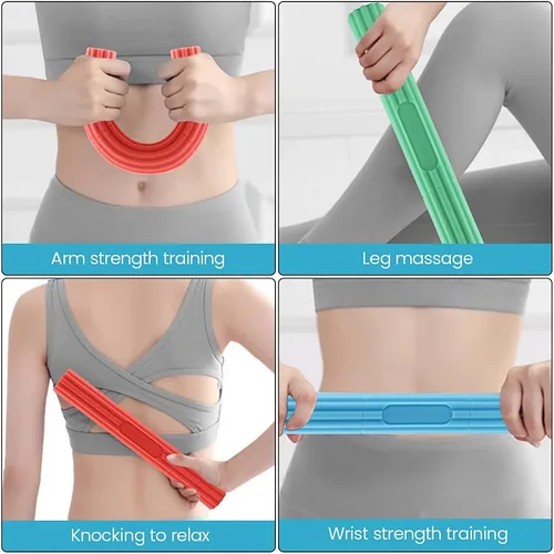 Miniatura 8 de Barra flexible para terapia de codo de tenis y golfistas, 3 niveles de resistencia, alivia la tendinitis, dolor de muñeca y antebrazo, mejora