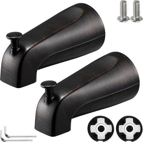 Miniatura 12 de Enhon Boquilla deslizante para bañera con desviador, compatible con la norma estadounidense 8888026.002, grifo de bañera de baño, se adapta a 1/2