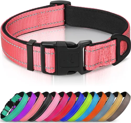 Miniatura 8 de Joytale - Collar reflectante para perro, collar de nailon transpirable con acolchado de neopreno suave para mascotas, ajustable para perros Verde