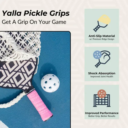 Miniatura 2 de Pickle Grips - Cinta de agarre para pala de pickleball - Envoltura de agarre para raqueta de pickleball - Envoltura de agarre de paleta que absorbe