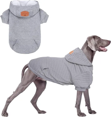 Miniatura 45 de BEAUTYZOO Sudadera con capucha para perro pequeño con bolsillos, ropa para perros pequeños y medianos, niño y niña, abrigos de algodón laminado tipo