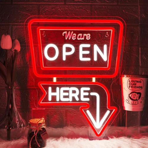 Miniatura 15 de Ineonlife Letrero de neón para barra de café, accesorios iluminados para decoración de pared, letrero LED moderno para cafetería, pequeña estación