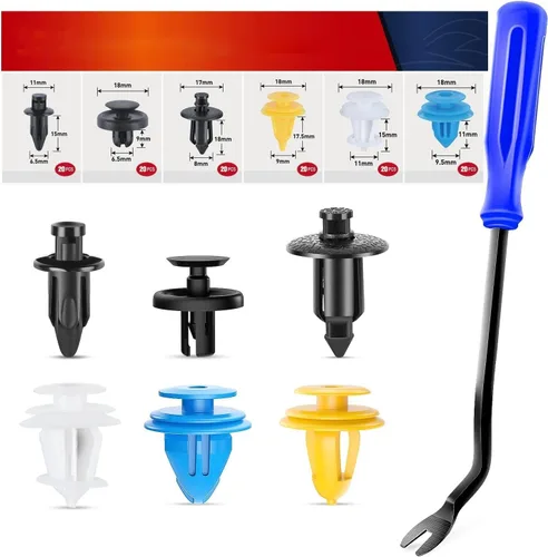 Miniatura 9 de Nilight 120 piezas de clips de retención de automóvil, 0.197 in, 0.236 in, 0.276 in, 0.354 in, 0.394 in, tornillos de expansión de repuesto, clips