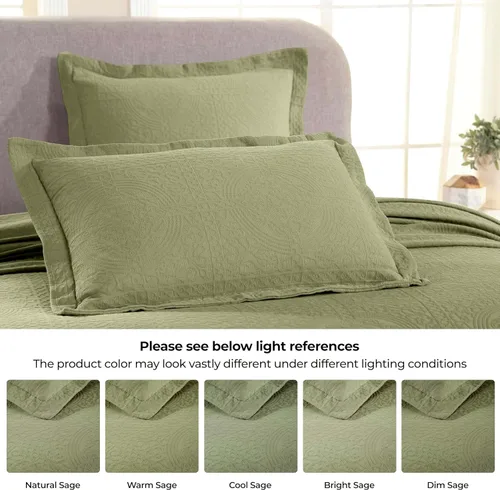 Miniatura 8 de Superior Juego de colcha de algodón con diseño de flor de lis, mantas cálidas, ropa de cama para todas las estaciones, decoración de dormitorio