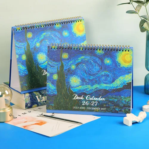 Miniatura 2 de Calendario de escritorio 2026 - de enero de 2026 a diciembre de 2026, calendario de escritorio plegable 2026, calendario de escritorio de 12 meses