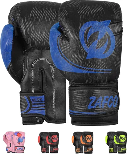 Zafco - Guantes de boxeo para niños y jóvenes, Muay Thai, Kick Boxing, entrenamiento, MMA, saco de boxeo para niños y jóvenes