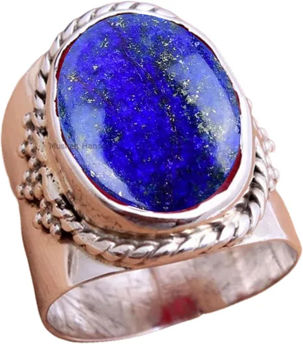 Miniatura 15 de Anillo de plata de ley 925 con piedras preciosas ovaladas auténticas, hecho a mano, hermoso regalo de Navidad para ella