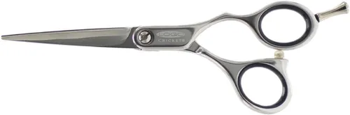 Cricket Logo Silver Series - Tijeras de peluquería profesionales, ultraligeras de 5.25 pulgadas, cuchillas de acero inoxidable japonesas, asas de