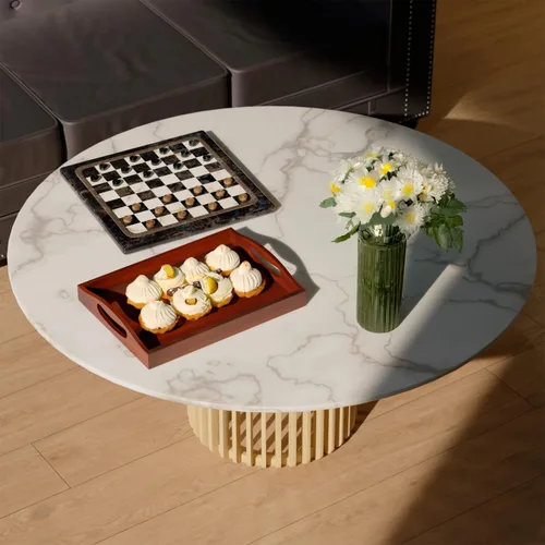 Miniatura 5 de Bandeja de Servir de Bambú Comfify - Elegante Bandeja Otomana para Entretenimiento y Decoración - Diseño Versátil y Elegante - Perfecta para Servir