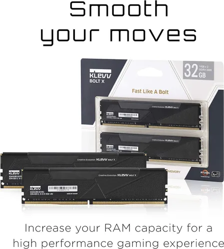 Miniatura 5 de KLEVV Bolt X DDR4 32GB (2x16GB) 3200MHz CL16 1.35V Memoria de escritorio para juegos SK Hynix Chip XMP 2.0 Ready (KD4AGUA80-32A160U)