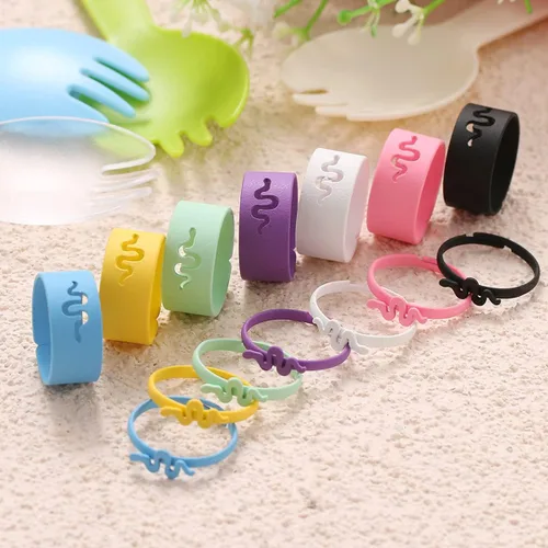 Miniatura 7 de TikTok - Anillo de serpiente con diseño de rompecabezas diseño de serpiente ajustable rosa promesa abierta anillos de compromiso para mujeres y niñas