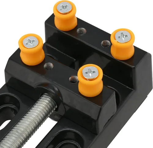 Miniatura 3 de KEILEOHO 4 piezas de mini abrazadera de banco de banco, tornillo de mesa ajustable universal para prensa de taladro, fabricación de joyas