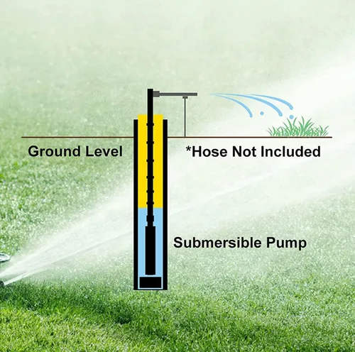 Miniatura 5 de Bomba sumergible de pozo profundo de 3 pulgadas, 110V, 1/3 HP, 157 pies de altura, 18.5 GPM, con impulsor. Bomba de pozo de agua con caja de control