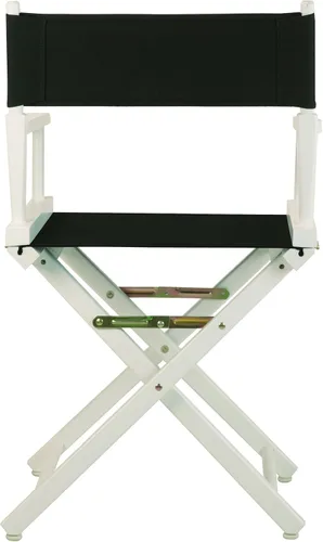 Miniatura 5 de Casual Home - Silla de director de 18.0 in, marco blanco con lona negra