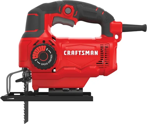 Miniatura 9 de CRAFTSMAN Sierra de calar, 4 ajustes orbitales, hasta 3,000 SPM, 5 amperios, con cable (CMES610)