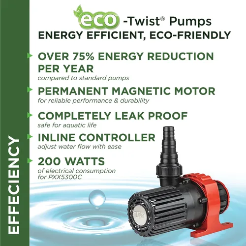 Miniatura 8 de Alpine Corporation Eco-Twist - Bomba de estanque de 5300 GPH de ahorro de energía con controlador y cable de 33 pies
