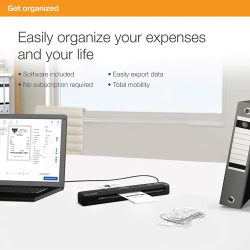 Miniatura 4 de Epson Workforce ES-55R Escáner móvil de recibos y documentos con software de gestión de recibos para PC y Mac